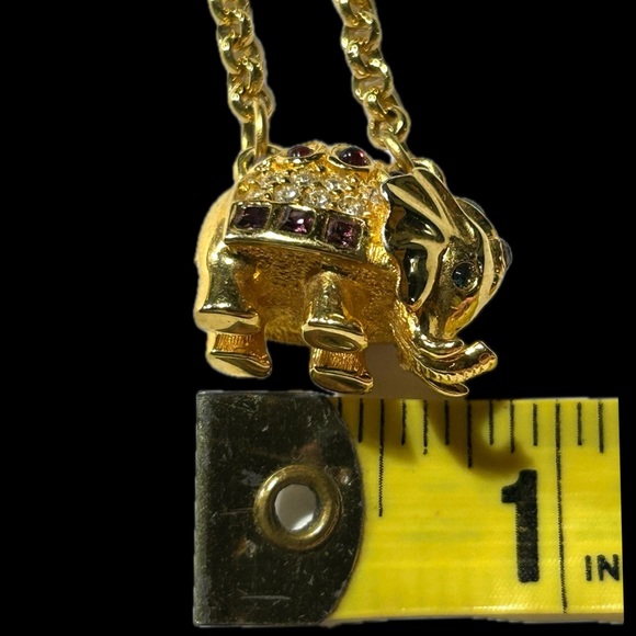 JOAN RIVERS Jeweled Elephant Necklace ~ Mint! - Picture 6 of 7